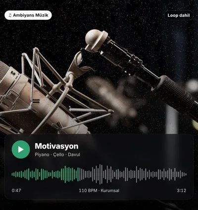 Çello ve davul ile motivasyon piyano müziği